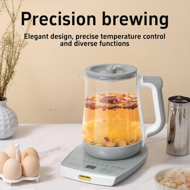 cglightwsparkle Health Pot Electric Kettle with Infuser，Smart Fruit Hot Tea