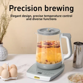 cglightwsparkle Health Pot Electric Kettle with Infuser，Smart Fruit Hot Tea Maker, Temperature Control and Tea Keep Warm, 12 Functional Procedures, 1.8 Liters of Capacity