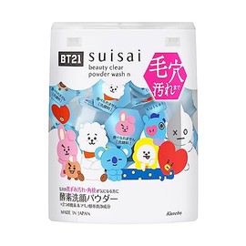 suisai Beauty Clear Powder Wash N [BT21 Design 2nd Series] BT2 Enzyme Face Wash, Face Wash Powder, Single Item, 0.4g x 32 Pieces