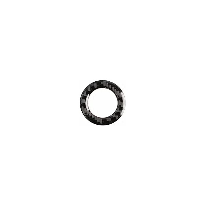 Winterwell Car Interior Carbon Fiber Engine Start Button Ring Cover