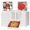 TEMLQPACK 50pcs 9x9x2.5 Inches White Bakery Boxes Cookies Boxes Pie