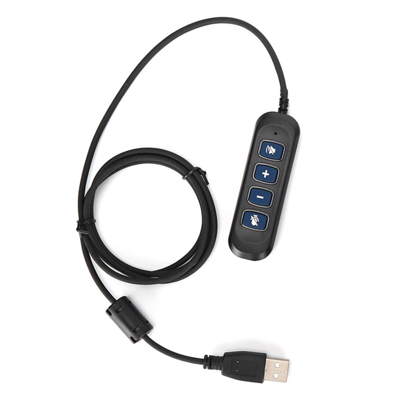 H901 USB Plug QD Cable Adaptor Adjustable Volume Call Center