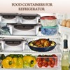 Nuanchu 6 Packs Stainless Steel Food Storage Containers Airtight Metal