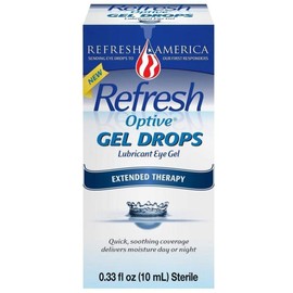 Refresh Optive Gel Drops - 0.33 oz, Pack of 6