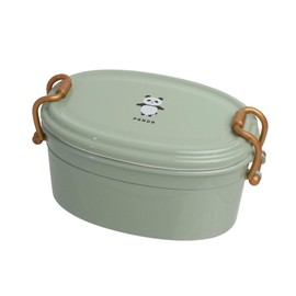 Sabu Muumu Friends 404931 Oval Tie Lunch Box, 2 Tiers, Green, 24.1 fl oz (610 ml)
