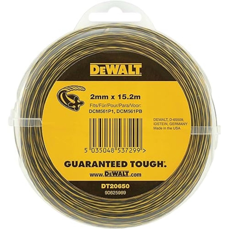 Dewalt DT20650-QZ Trimmer Thread, 15,2 m x 2,0 mm, Pack