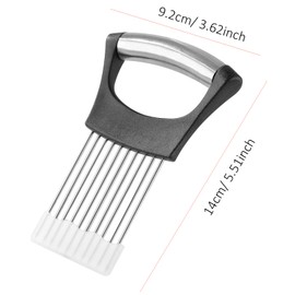 Ergonomic Onion Holder for Slicing Onion Slicer Holder Large Onions Cutter Vegetable Chopper Kitchen Neat Slicing for Avocado Egg Meat Tenderizer Sharp Prong Tomato Slicer Lemon Holder Food Slicers