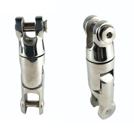 Heavy Duty 316 Stainless Steel Multi-Directional Double Anchor Swivel Connector(1/4"-5/16" 3/8"-1/2") (3/8"-1/2")