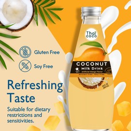 Thai Coco - Mango Coconut Milk Drink with Nata De Coco - 9.8 fl. oz. 4 Pk