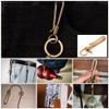 PH PandaHall Fish Hook Keychain, Brass Key Ring Golden Solid