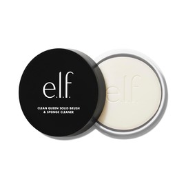 e.l.f. e.l.f. Clean Queen Solid Brush & Sponge Cleaner, Cleanses Face & Eye Makeup Brushes & Sponges, Nourishing, Non-Damaging Formula, Vegan & Cruelty-Free