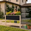 Wooden Elevated Kids Planter Box,Children Gardening Raised Bed