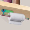 Paper Towel Holder Under Cabinet, Self-Adhesive or Drilling Rainbow Paper