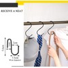 DGUSO Hooks for Hanging, Pack of 10 S Hooks, Small