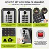 NEWIROVE Key Safe with Number Code, Large Key Safe with