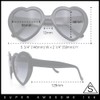Womens Lolita Rainbow Mirror Lens Thick Plastic Heart Shape Sunglasses