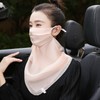 Women's 100% Silk Cocoon Double-Layer Mask with Neck Protection - Breathable Thin UV Protection Veil for Summer Light Pink 10ea