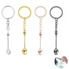 fKiZanthene 4 Colours Mini Spoon Keyring, 5.4cm Tiny Spoon Pendant