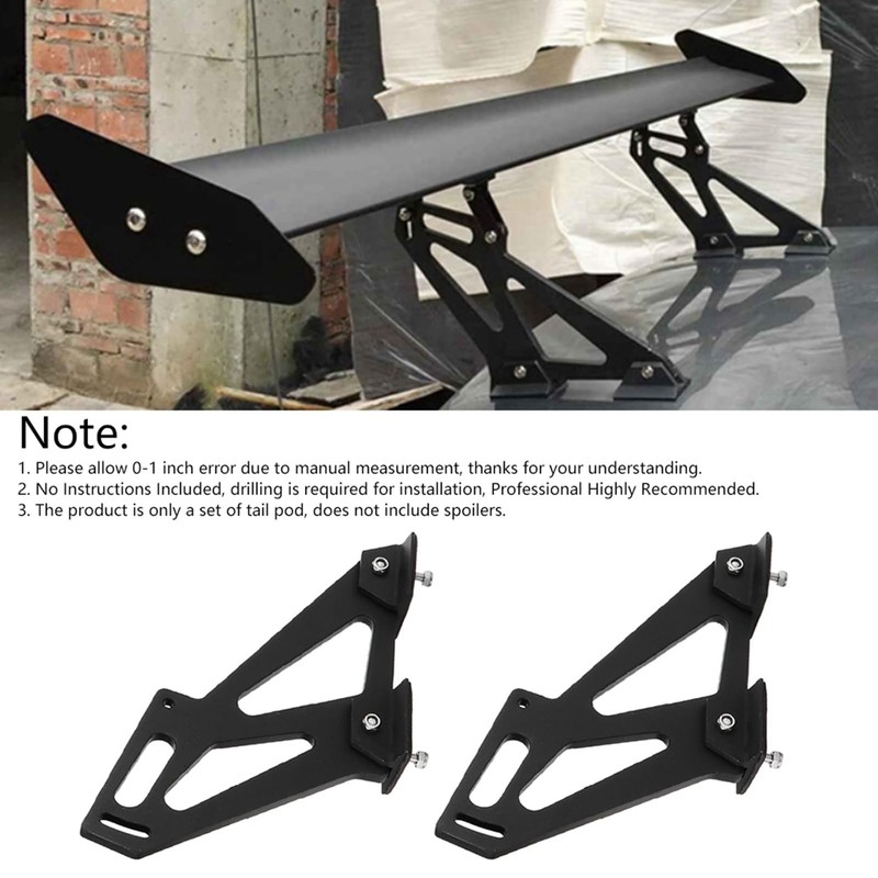 TKSE Spoiler Mounting Brackets, Universal Car CNC Aluminium Alloy Rear