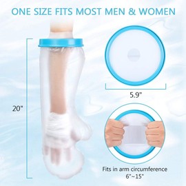 Arm Cast Cover for Shower, Adult Forearm Cast and Bandage Protector for Showering, Bathing, Cast Watertight Covers Injured Arm Broken Wrist Burned Hand Wound