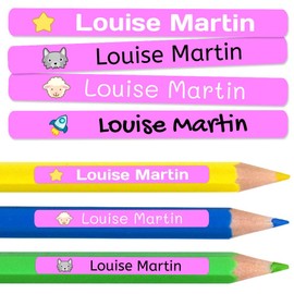 50 Customisable Mini Sticky Labels for Labelling Objects, Pens, Pencils, Dimensions: 4.2 x 0.5 cm