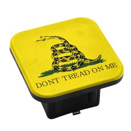 Swono Don't Tread On Me Car Rear Hitch Covers Animal Snake Coiled in Grass Hitch Cover Protects Your Trailer Hitch Receiver from Dirt, Water and Rust, Hitch Tube Covers 2", Yellow