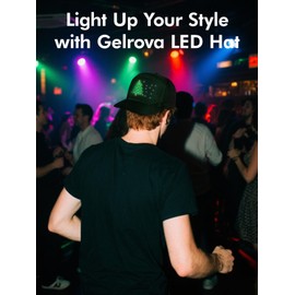 Gelrova LED Hats, Baseball Caps Full Color Display Message Costume Cool Novelty Hat for Party Black