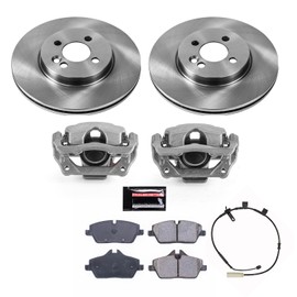Power Stop KCOE8842 Front Stock Replacement Brake Pad and Rotor Kit with Calipers For Mini Cooper 2011 [Model Specific]