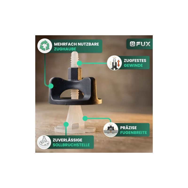 FUX Tile Levelling System 1 mm, Pack of 2500 Thread