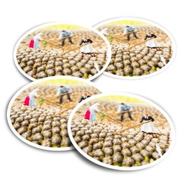 Vinyl Stickers (Set of 2) 10cm - ny Farmers Farm Joke Toys Kids Fun Decals for Laptops,Tablets,Luggage,Scrap Booking,Fridges #24320