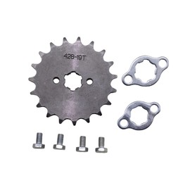 Trkimal Motorcycle 428 Front Sprocket for 50cc 70cc 90cc 110cc 125cc 140cc 160cc Dirt Pit Bike Mini Bike TaoTao Roketa Coolster Sunl Lifan Loncin ATV Quad 4 Wheeler Moped (428-19T, 17MM)