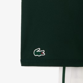 Lacoste Womens Ultra Dry Tennis Dress and Removable Shorts, White/Sinople, 12