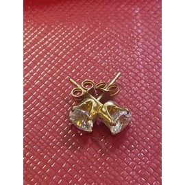 nikandco Womens Mens Earrings Simulated Diamond Stud Earrings in 14k Yellow Gold Plated