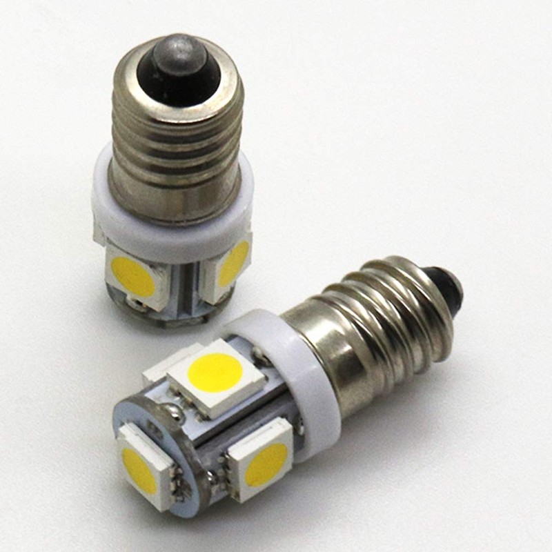 GutReise 10pcs E10 12V Cold White LED Bulbs Light Lamps