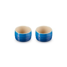 Le Creuset Stoneware Round Ramekin Straight Wall Set of 2, 7oz. Each, Marseille