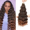 MLETULIPS Curly Crochet Braiding Hair Extensions Deep Wave Braiding Hair