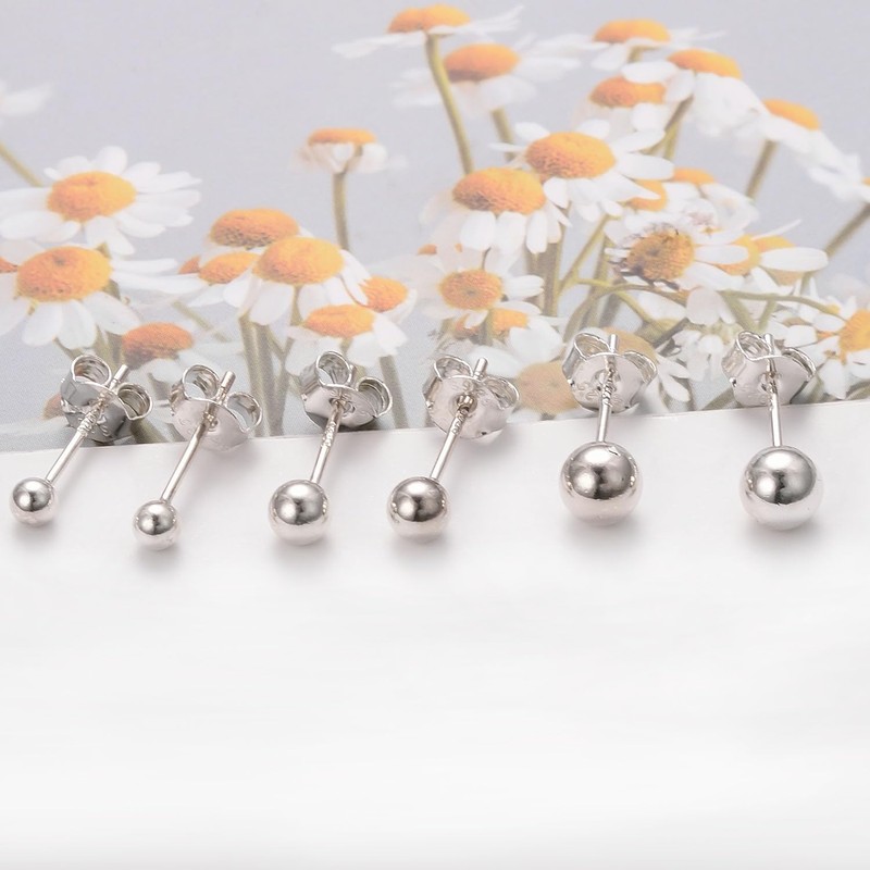 Yoursfs Women's Earrings, 3 Pair Set, Simple, 925 Silver, Popular