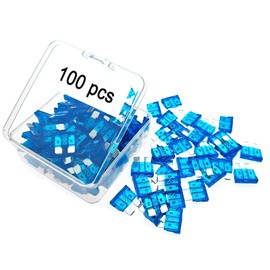 (100 Pcs) 15 Amp, 15A Standard Blade Fuse, 15A Standard Car Fuse, 15A Automotive Blade Fuse, 15A Car Fuse, suiable for Car/RV/Truck/Motorcycle Assorted Set with 4 Pack fuse pullers.