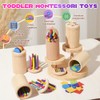 AMFUN Montessori Toy from 1 Year, Colour Sorting Game, Wooden
