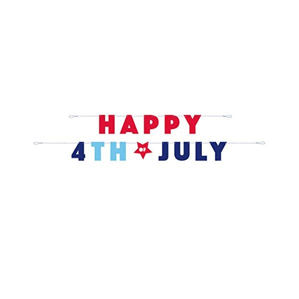 Happy 4th of July Letter Banner - 8.5' | Multicolor | 1 Pc