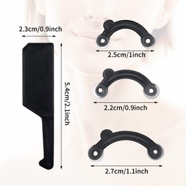 Spnico 6 Pairs Nose Up Lifting Shaping Clip Beauty Tool Nose Shaper Inserts No Pain Invisible Nose Shaper Tool Straightening Beauty Kit for Women Men (Black)