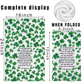 Irish Blessing Towel Ireland Green Gifts Irish Shamrock Gift May The Road Rise To Meet You Irish Prayer Towel Irish Kitchen Decor (May The Road uk2)
