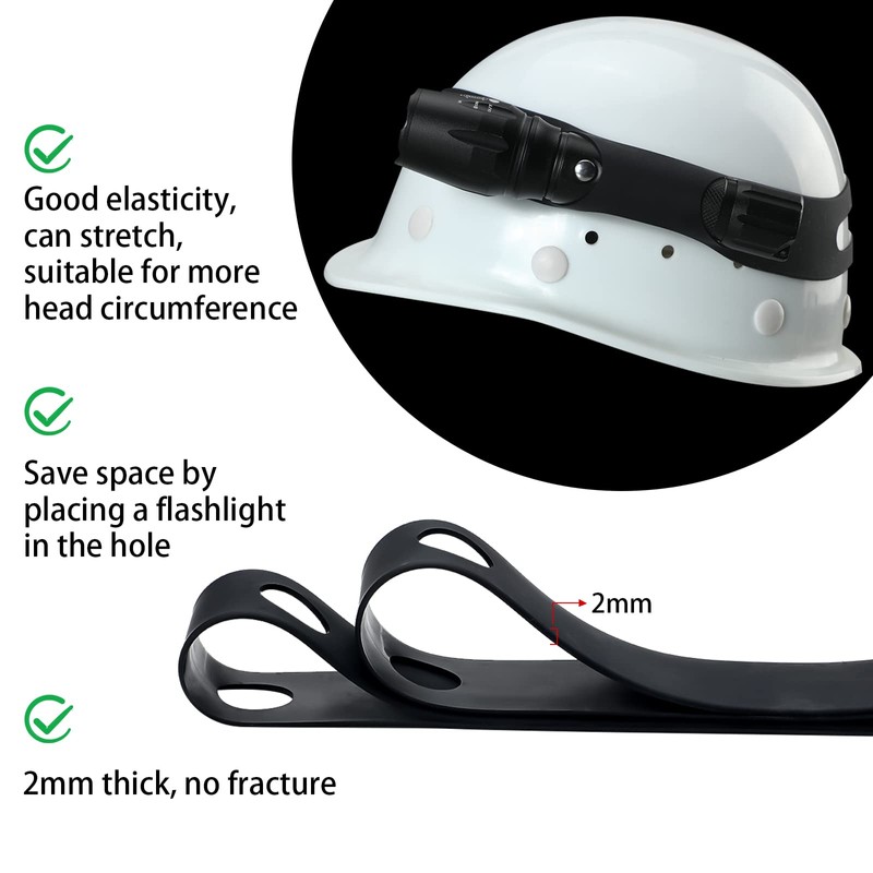 Shappy Firefighter Helmet Band Rubber Fire Helmet Band with Hole