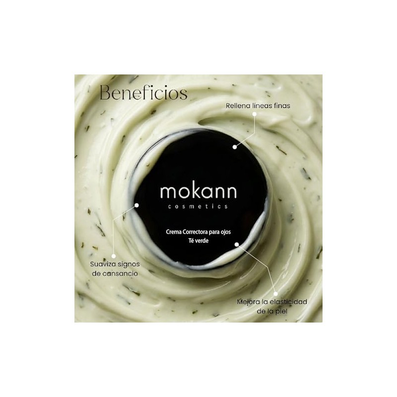 Mokkan Crema Contorno de Ojos Anti-Edad Cafeina Te Verde y