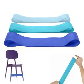 3 Pieces Chair Bands ADHD Aid, Chair Bands for Sensory Chairs, ADHD Toy, Wobble Cushion, Suitable for Children with Fidgety Feet, Sensory ADHD, Autism (0.4, 0.6, 0.8mm, Blue)