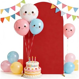 Cubierta de Arco de Boda de 7.2 Pies de Spandex Elástica Ajustada, Fundas de Soporte de Arco, Cubierta de Fondo Chiara de Parte Superior Redonda de 2 