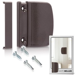 Ante bellum Ante bellum Balkontrgriff - Vielseitiger Trgriff fr Balkon-, Terrassen- und Fliegengittertren, Terrassentr Griff incl. Schrauben, einfache Montage ohne Bohren (Graubraun)