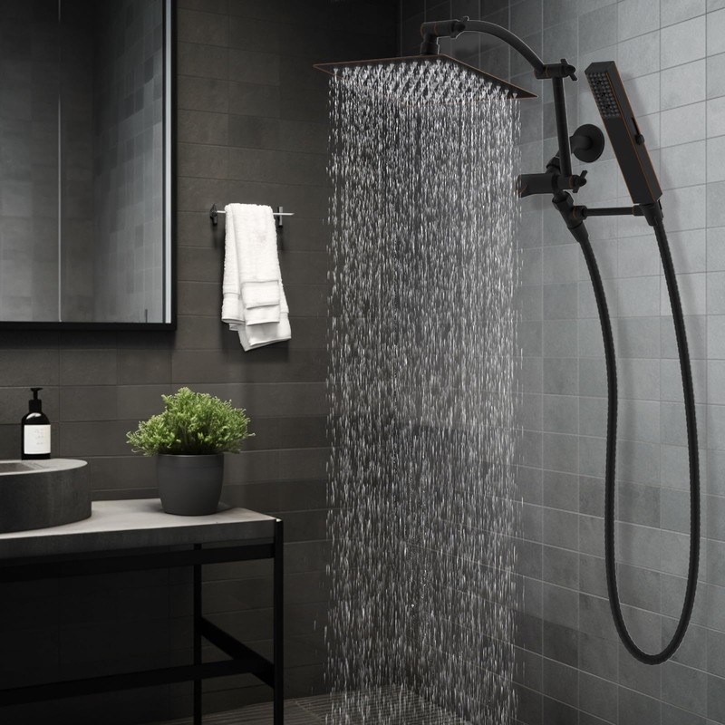 Hibbent All Metal CUPC Certified 10'' Rain Shower Head, Dual