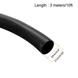 QUARKZMAN Black PVC Pipe Wiring Harness Hose, 20 mm ID 10 ft Sleeve for Cable Sheathing Cable Protection