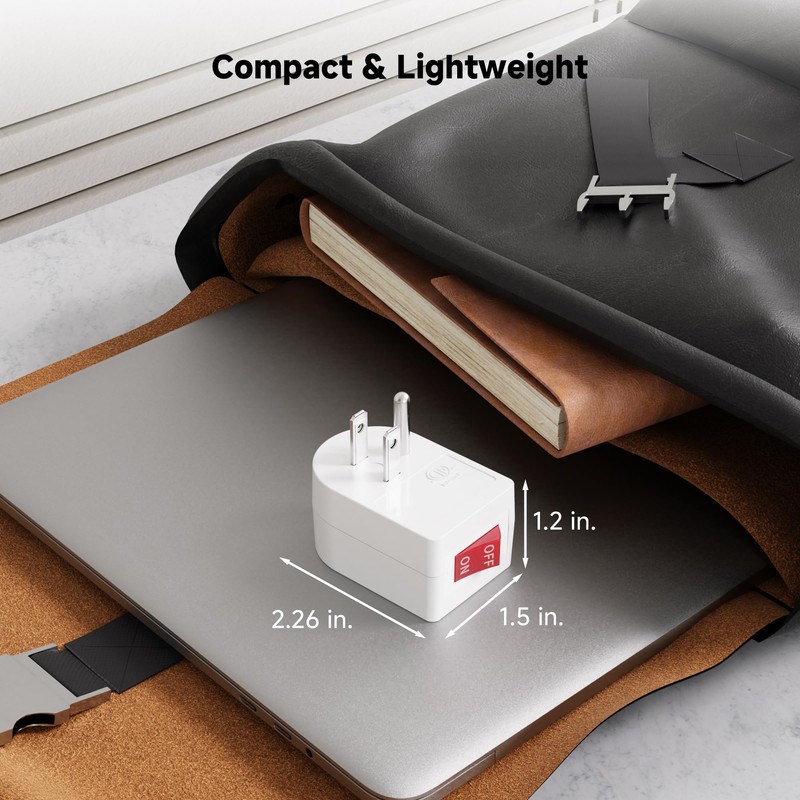 Cable Matters [ETL Listed] 3-Pack Grounded Outlet Switch with On